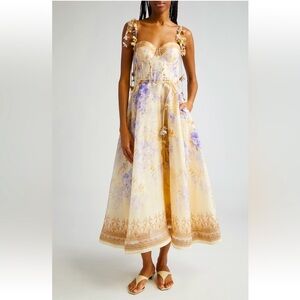 Zimmermann Dawning corseted maxi dress label size 0